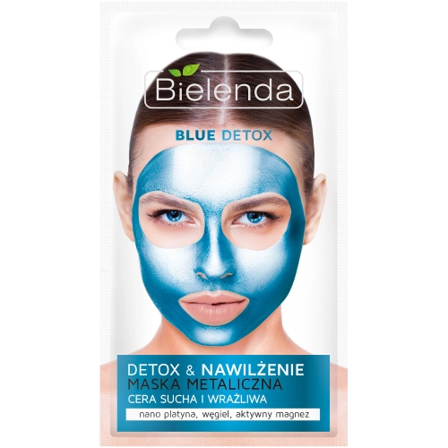BIELENDA BLUE DETOX Detoksykująca Maska Metaliczna do Cery Suchej i Wrażliwej 8 g