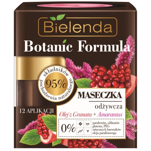 BIELENDA BOTANIC FORMULA Maseczka Odżywcza do Twarzy do Każdego Rodzaju Cery Olej z Granatu + Amarantus 50 ml