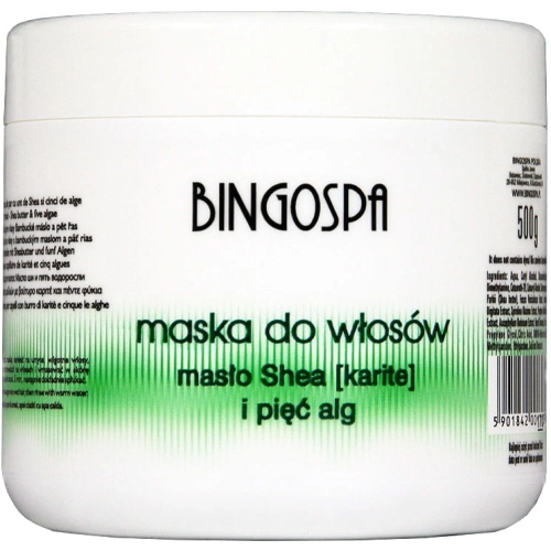 BingoSpa Maska do Włosów Kręconych z Masłem Shea i Pięcioma Algami 500 g