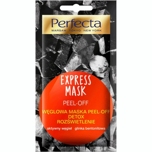 Perfecta Express Mask Peel Off Węglowa Maska do Twarzy Detox i Rozświetlenie 8 ml
