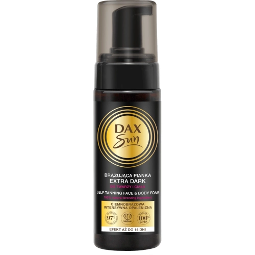 DAX Sun Brązująca Pianka do Twarzy i Ciała Extra Dark 160 ml