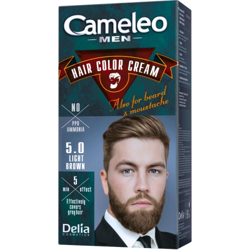 Delia Cameleo Farba do Włosów i Brody dla Mężczyzn 5.0 Jasny brąz 30 ml