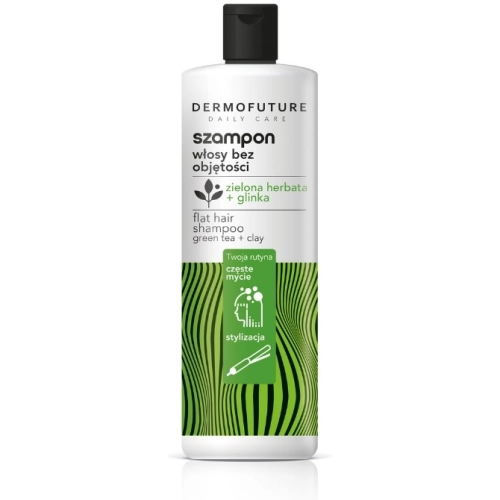 DermoFuture Daily Care Szampon Zielona Herbata Glinka Włosy bez Objętości 380 ml