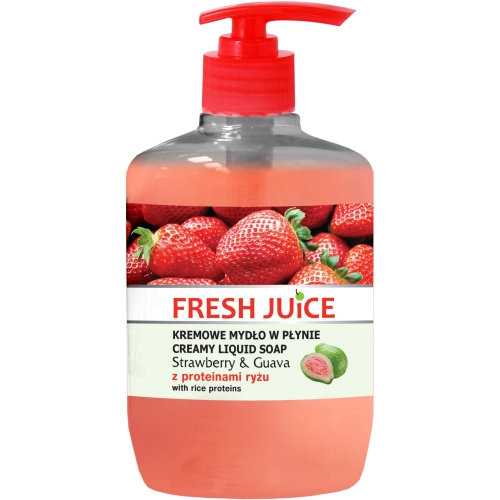 Fresh Juice Kremowe Mydło Strawberry & Guava z Proteinami Ryżu 460 ml
