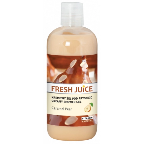 Fresh Juice Kremowy Żel pod Prysznic Caramel Pear Skóra Aksamitna Miła w Dotyku 500 ml