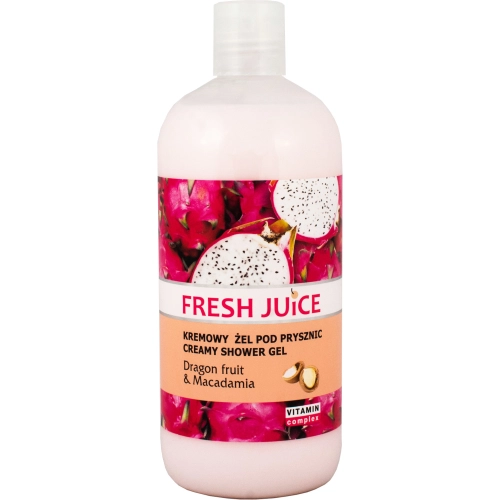 Fresh Juice Kremowy Żel pod Prysznic Dragon Fruit & Macadamia Oczyszcza i Odżywia Skórę 500 ml