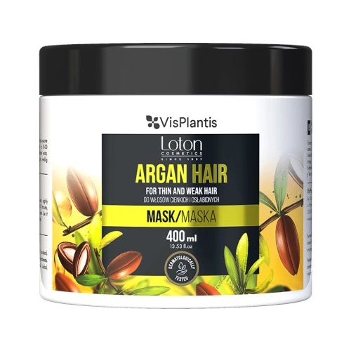 Vis Plantis Loton Argan Hair Maska do Włosów Cienkich i Osłabionych z Arganem 400 ml
