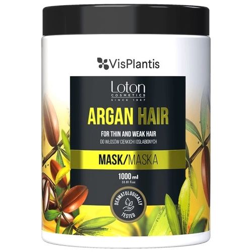 Vis Plantis Loton Argan Hair Maska do Włosów Cienkich i Osłabionych z Arganem 1000 ml
