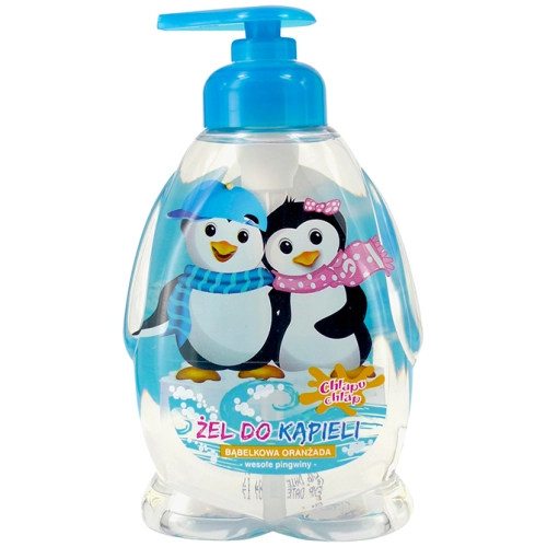 Chlapu Chlap Estetica Pingwin Żel do Kąpieli dla Dzieci Bąbelkowa Oranżada 370 ml