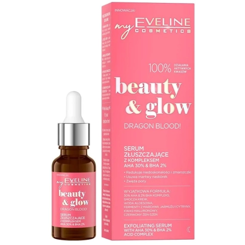 Eveline Beauty Glow Kwasowe Serum Złuszczające do Twarzy 18 ml