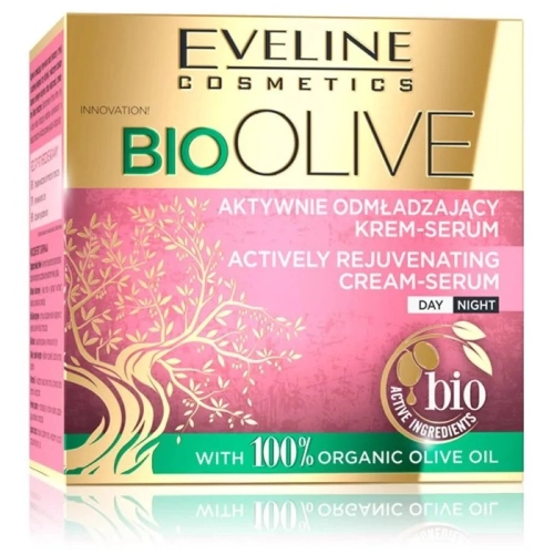 Eveline BIO OLIVE Aktywnie Odmładzający Krem Serum do Twarzy 50 ml
