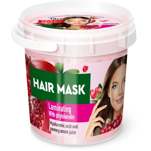 Fitokosmetik NR ORGANIC Maska do Włosów Fitokeratyna Efekt Laminowania Kwas Hialuronowy 155 ml