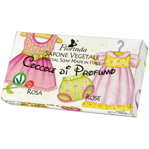 Florinda Mydło Roślinne dla Dzieci Ręcznie Robione Perfumowane Róża 100 g