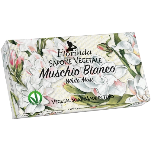 Florinda Mydło Roślinne Ręcznie Robione Perfumowane Białe Piżmo 100 g
