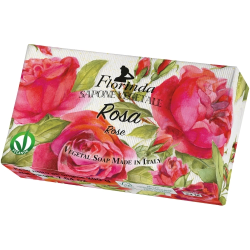 Florinda Mydło Roślinne w Kostce Ręcznie Robione Perfumowane Róża 200 g
