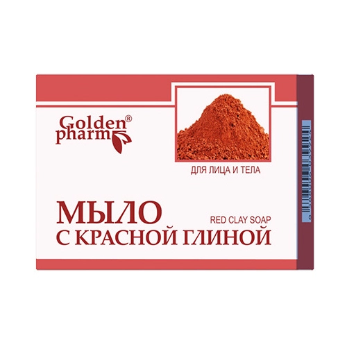 Golden Pharm Mydło w Kostce z Czerwoną Glinką Trądzik Różowaty i Rozszerzone Naczynka 70 g