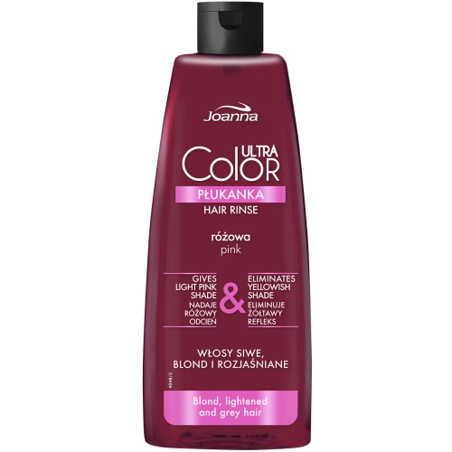 JOANNA Ultra Color Płukanka Różowa do Włosów Blond, Rozjaśnianych, Siwych 150 ml