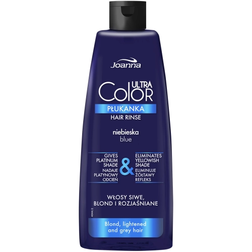 JOANNA Ultra Color Płukanka Niebieska do Włosów Blond, Rozjaśnianych, Siwych 150 ml