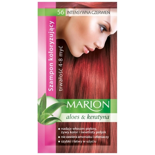 Marion Szamponetka do Koloryzacji Włosów 56 Intensywna Czerwień 40 ml