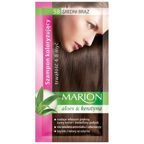 Marion Szamponetka do Koloryzacji Włosów 58 Średni Brąz 40 ml