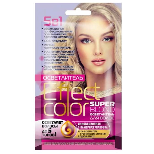 Rozjaśniacz do Włosów EFEKT KOLOR SUPER BLOND - 50 ml