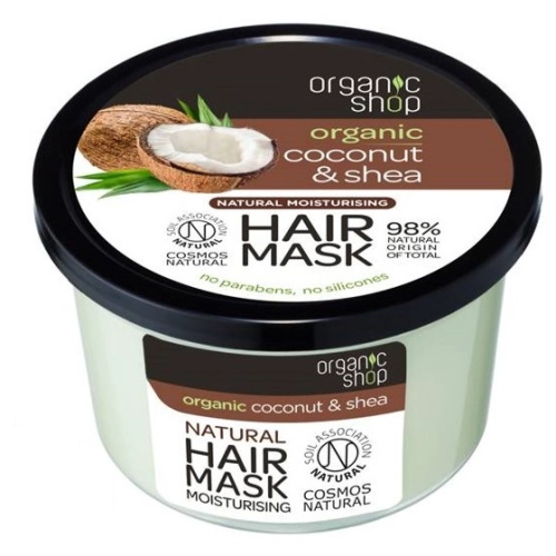 Nawilżająca Maska do Włosów Organiczny Kokos i Shea - Miękkość i Pobudzenie 250 ml