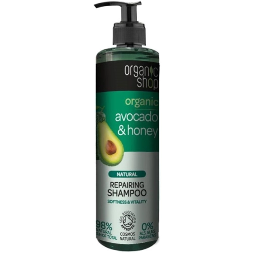 Organic Shop Szampon Regenerujący do Włosów Organiczne Avocado & Honey - Miękkość & Witalność - 280 ml