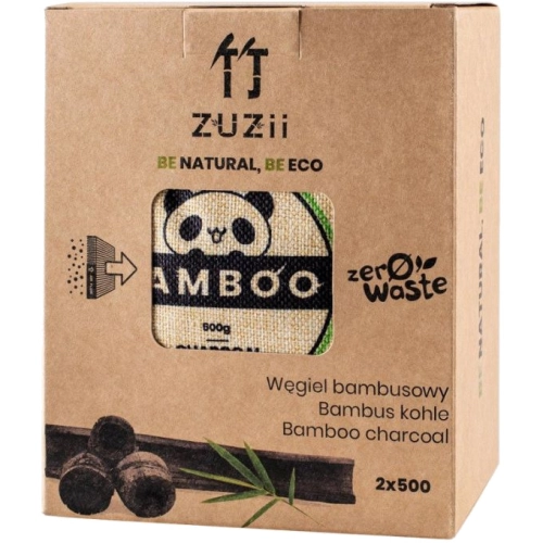 ZUZii Węgiel Bambusowy Naturalny Osuszacz Powietrza 2 x 500 g