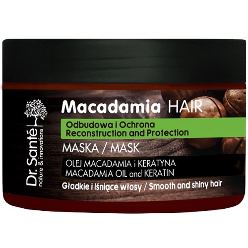 Maska do Włosów z Olejem Macadamia i Keratyną Odbudowa i Ochrona 300 ml