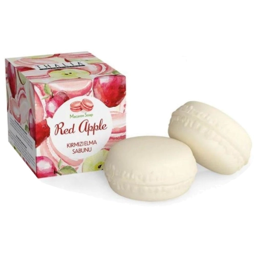THALIA Mydła Macarons Recznie Robione Czerwone Jabłko 2 x 50 g