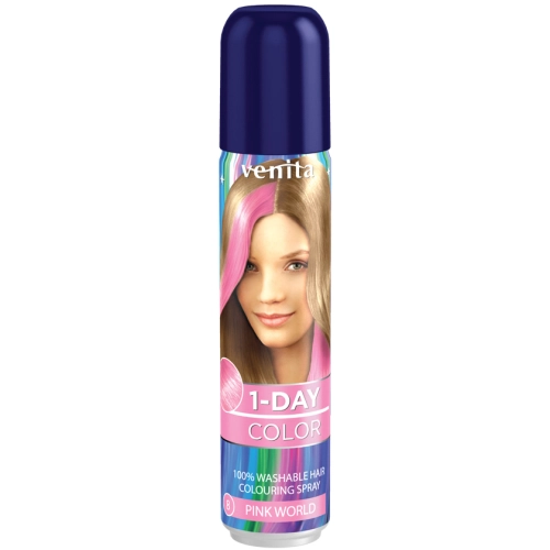 Venita Spray do Włosów 1 Day Color 8 Różowy Świat 50 ml