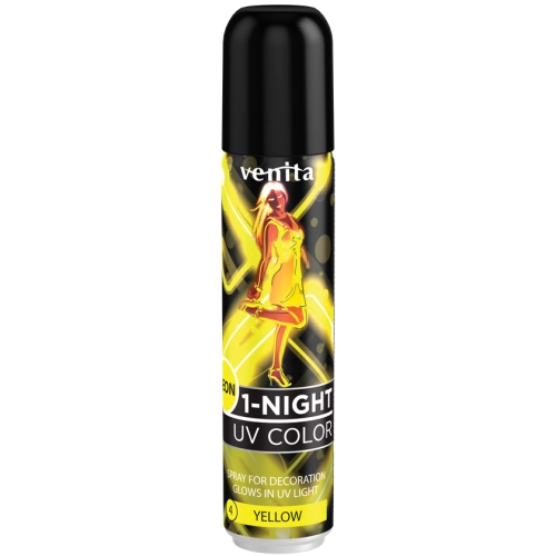 Venita 1 Night 4 Żółty Spray do Włosów Neon 50 ml