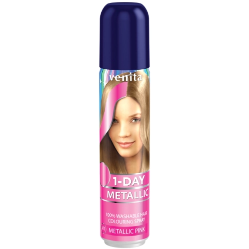 Venita Spray do Włosów 1 Day Color M1 Metallic Pink 50 ml