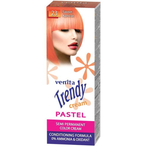 Venita Trendy Cream Koloryzujący Krem do Włosów 23 Słodka Morela 75 ml