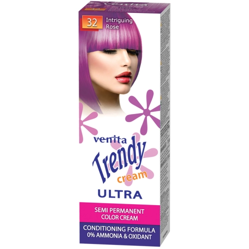 Venita Trendy Cream Koloryzujący Krem do Włosów 32 Intrygujący Róż 75 ml