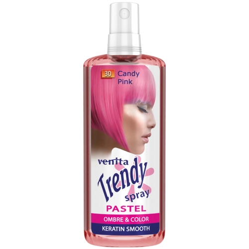 Venita Trendy Pastel Spray do Włosów 30 Candy Pink 200 ml