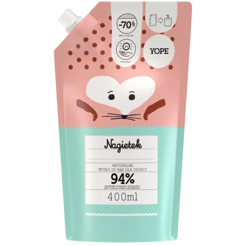 YOPE Mydło dla Dzieci Nagietek Delikatnie Oczyszczające REFILL 400 ml