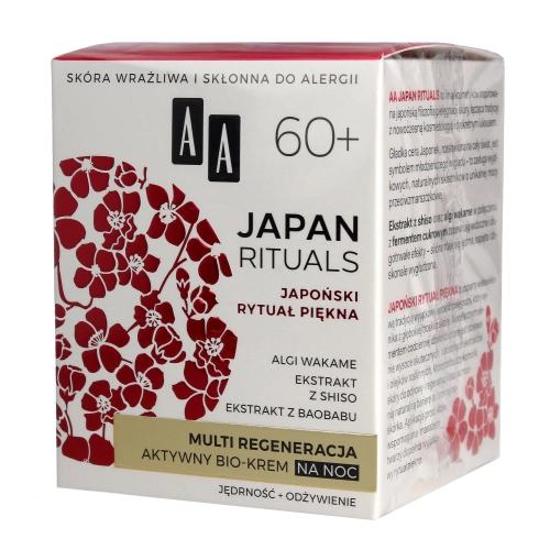 Aa Japan Rituals 60+ Aktywny Bio-Krem Na Noc - Multi Regeneracja 50ml