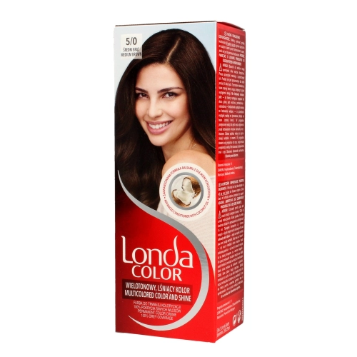 Londacolor Cream Farba Do Włosów Nr 5/0 Średni Brąz 1op.