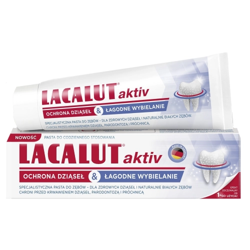 Lacalut Pasta Do Zębów Activ - Ochrona Dziąseł Aktywne Wybielanie 75ml