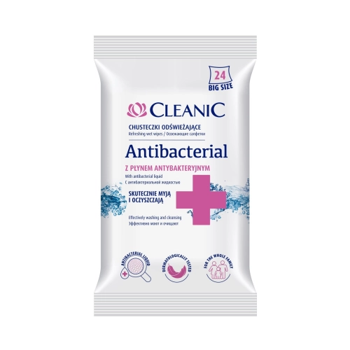 Cleanic Chusteczki Odświeżające Antibacterial 1op.-24szt