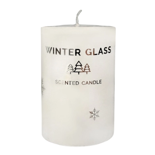 Artman Boże Narodzenie Świeca Zapachowa Winter Glass Biała - Walec Mały 1szt
