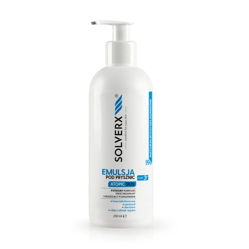 Solverx Atopic Skin Emulsja Pod Prysznic - Łagodząca Podrażnienia I Przeciwzapalna 250ml