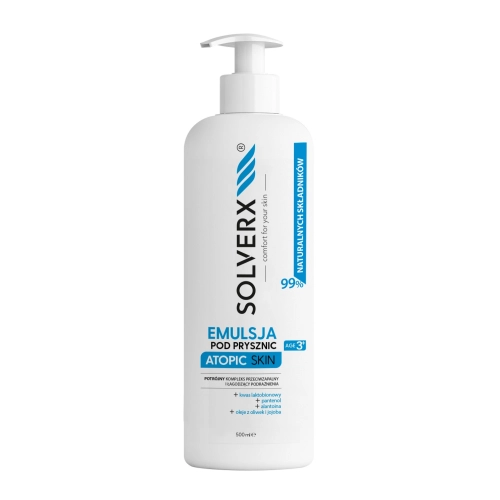 Solverx Atopic Skin Emulsja Pod Prysznic - Łagodząca Podrażnienia I Przeciwzapalna 500ml