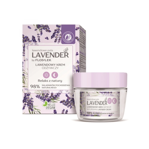 Floslek Lavender Lawendowe Pola Lawendowy Krem Odżywczy Na Dzień i Na Noc - 50 ml