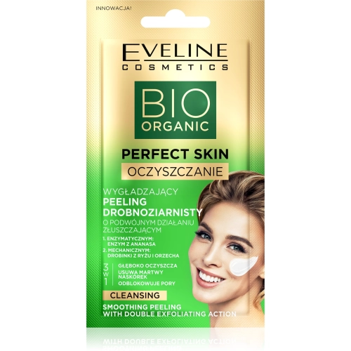 Eveline Bio Organic Perfect Skin Wygładzający Peeling Drobnoziarnisty 8ml