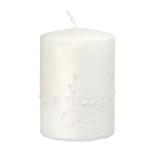 Artman Boże Narodzenie Świeca Ozdobna Tiffany - Walec Mały Biały 1szt