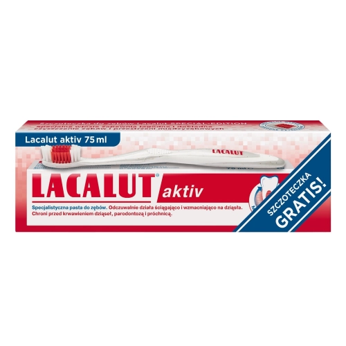 Lacalut Pasta Do Zębów Active 75ml + Szczoteczka