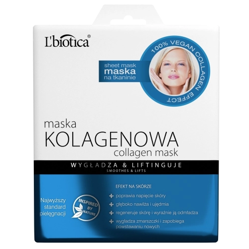 L`Biotica Maska Kolagenowa Na Tkaninie - Wygładza Liftinguje 23ml