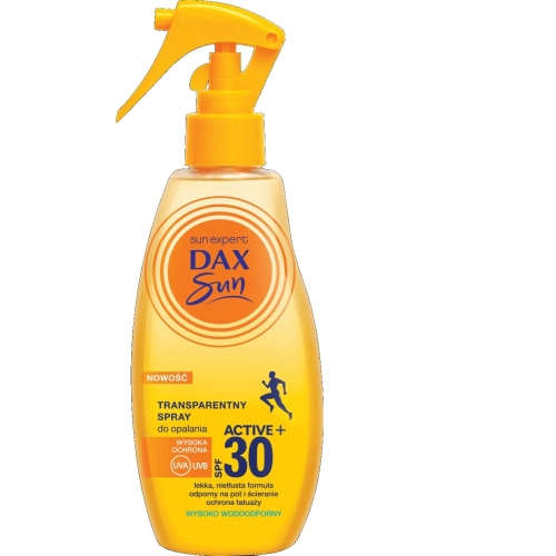 Dax Sun Transparentny Spray Do Opalania Active+ Spf30 200ml